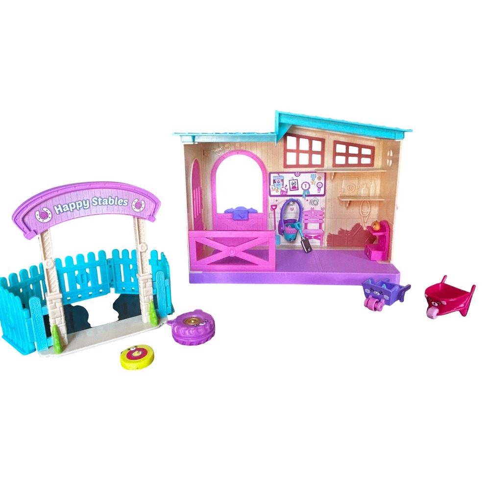 Shopkins Happy Places Happy Stables Playset Plastic OS Pink Excellent Kawaii